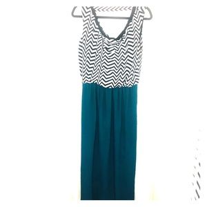 Enfocus Studio, Zebra green women’s dress, size 14